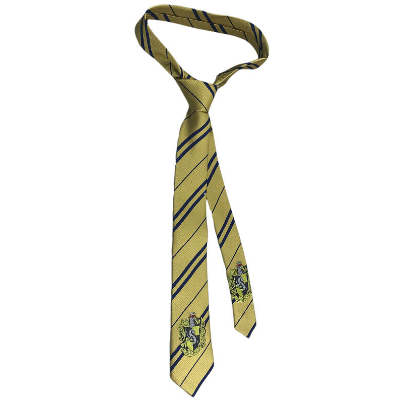 JK Twill – cravate avec Badge du collège magique, accessoire de Style décontracté pour Cosplay Slytherin