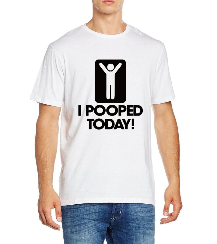 T Shirt Baru I Pooped Today Funny Humor Grafis Lengan Pendek T-shirt Leher-o Pakaian Estetis Y2k