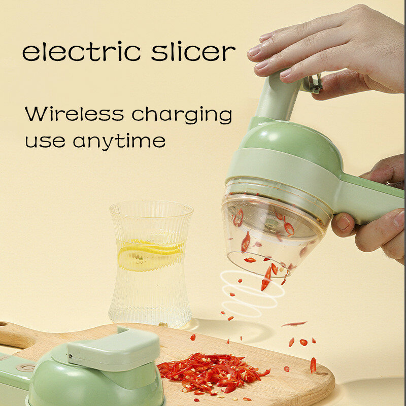 ไฟฟ้ากระเทียม Chopper Mixer USB ชาร์จขิง Masher เครื่องทนทาน Chili ผัก Crusher อุปกรณ์ที่ใช้ในครัว Sliceable
