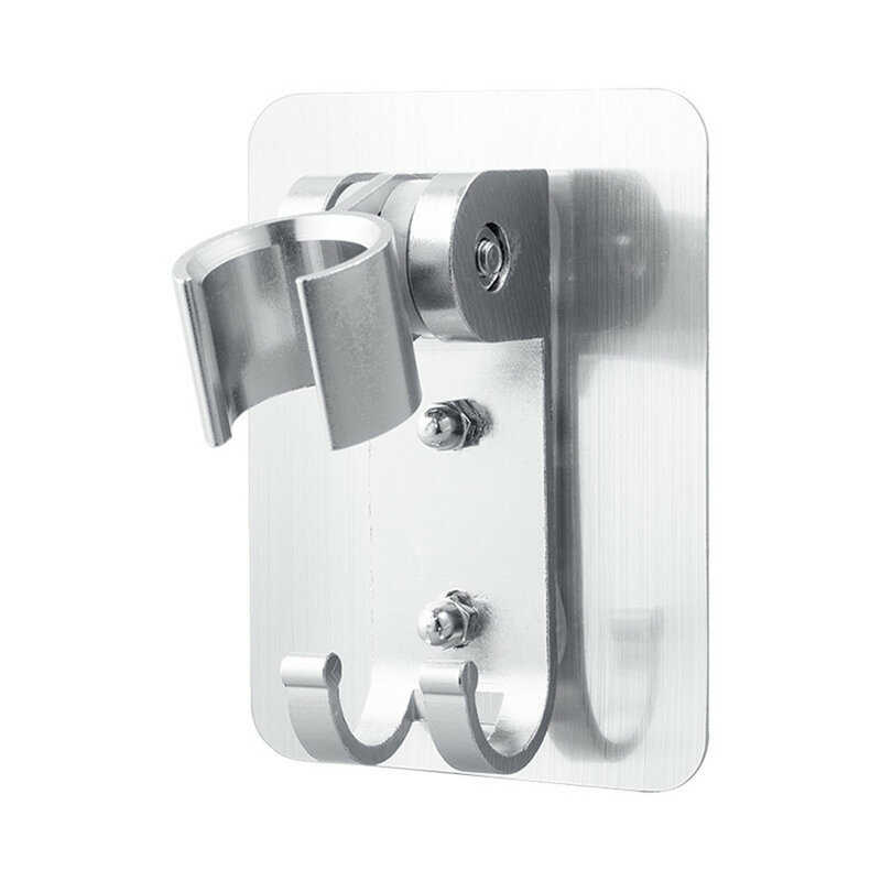 Supporto per soffione doccia montato su Gel da parete in alluminio adesivo resistente universale supporto per accessori da bagno regolabile