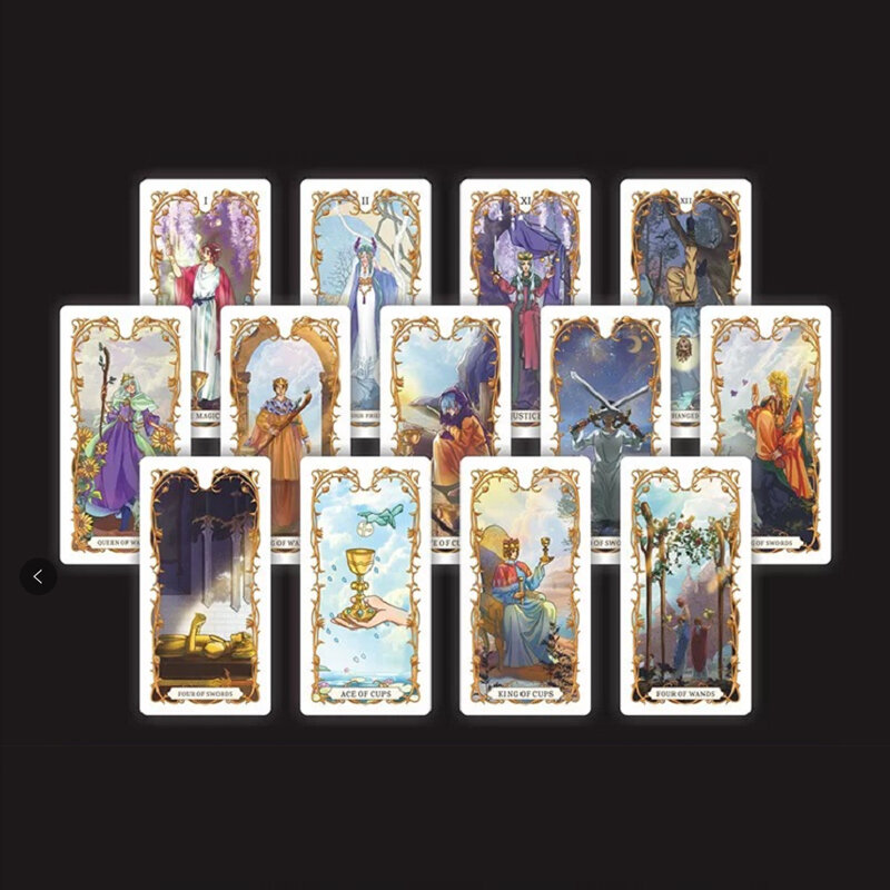 Flor faery tarô cartões 78 cartas conjunto adivinhação jogo presente tabuleiro jogo de mesa oráculos e adivinhação