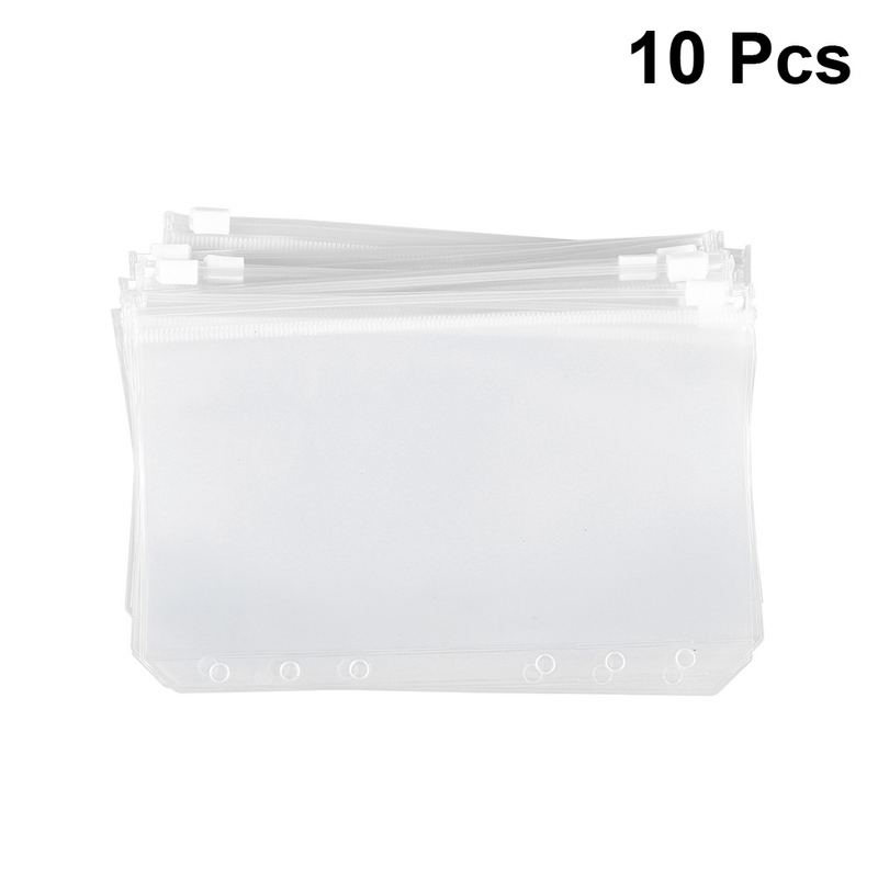 10Pcs borsa pratica pratica pratica durevole A6 File Bag cartella di File trasparente per la casa