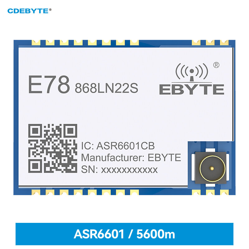 E78-868LN22S(6601) ASR6601 868MHz لوراوان IPEX/ختم حفرة لتقوم بها بنفسك اللاسلكية لورا SoC RF وحدة 22dBm 5.6 كجم منخفضة الطاقة لمسافات طويلة