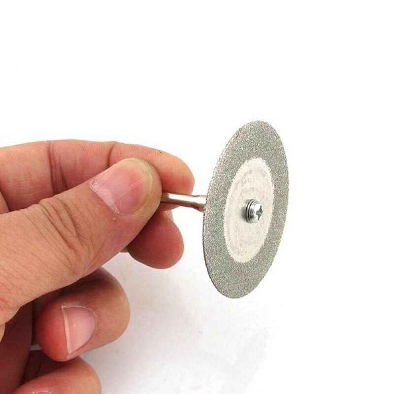 Mini disco da taglio diamantato da 15 pezzi 22mm con dischi diamantati abrasivi a mandrino per lame diamantate Dremel