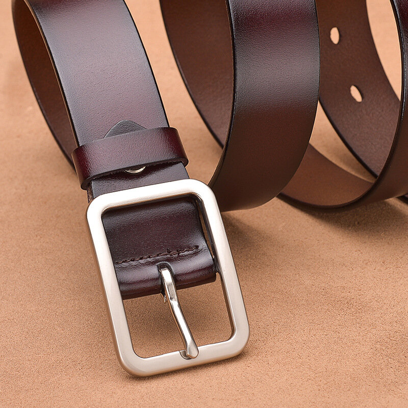 Cinturones de cuero genuino para hombre y mujer, correa de cuero de vaca con estampado de lichi y letras, marca de lujo, a la moda, nuevo diseño