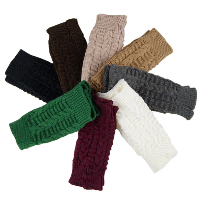 Luvas de malha de lã quente macio luvas de tricô luvas de malha luvas de dedo de inverno