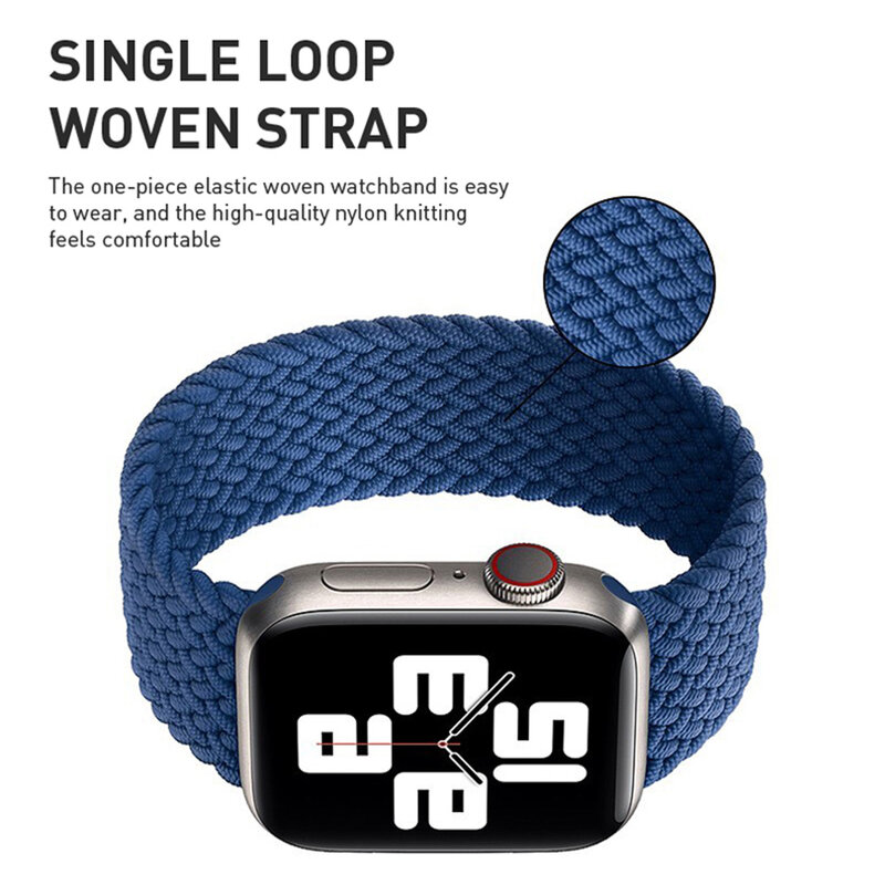 Ремешок LEMFO для Apple Watch band 40 мм 38 мм 41 мм 7 6 SE 5 4 3, нейлоновый Плетеный соло-браслет для iWatch Series 7 42 мм 44 мм 45 мм
