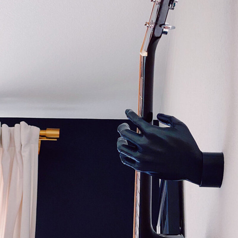3D Tangan Gitar Dinding Dudukan Gitar Berdiri Seni Dinding Adegan Headphone Gantung Resin Dekorasi Dinding