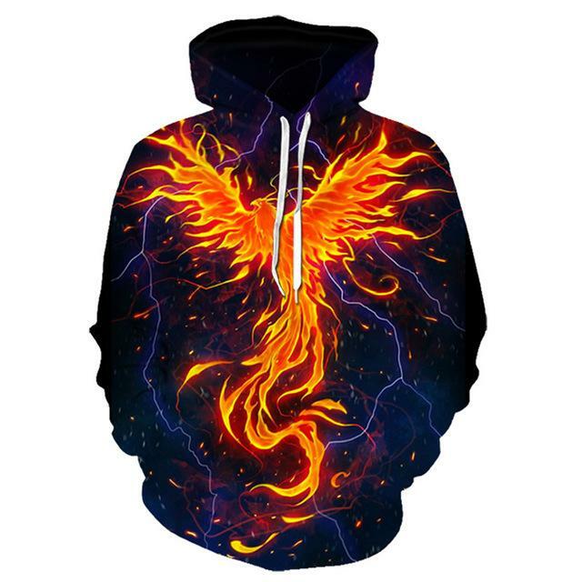 Colorful Flame Hoodie 3D Sweatshirt Men/Women Hooded Autumn And Winter Coat Mens Clothing Funny Jacket Fashion Oversized Hoodie