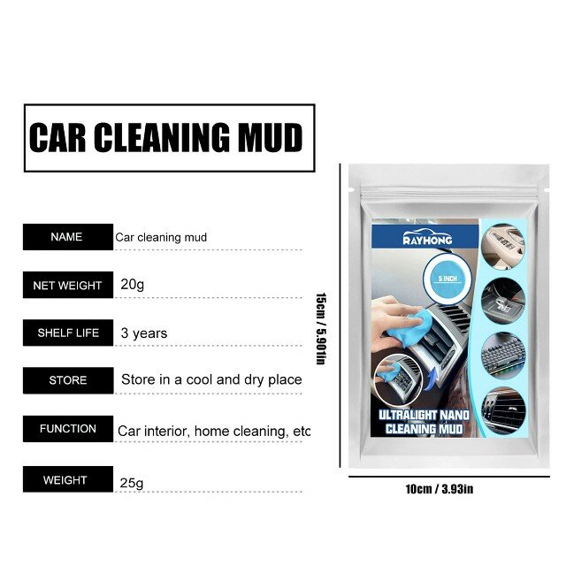 Limpeza do carro gel de limpeza universal limpador de pó universal detalhando poeira automotiva interior do carro ar ventilação limpeza gule