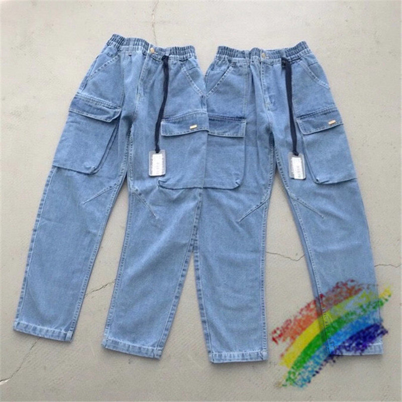 2021FW KITH Jeans Men Women 1:1 Top-Quality Streetwear Denim Pants KITH Cowboy Button Jeans