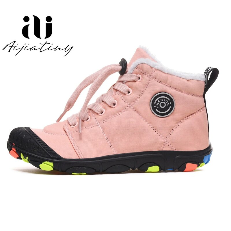 Unissex 2022 moda inverno meninos botas de neve meninas à prova dwaterproof água guarda-chuva pano crianças sneaker novo inverno sapatos