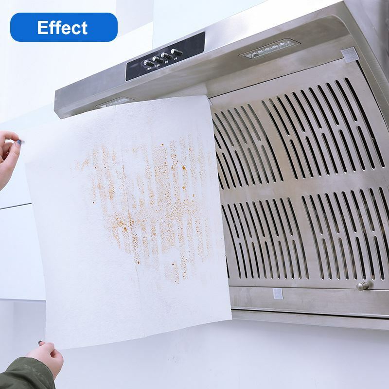 46cm x 5M carta da filtro olio da cucina carta assorbente Non tessuta filtri in cotone Anti olio cappa aspirante filtro di protezione ventola