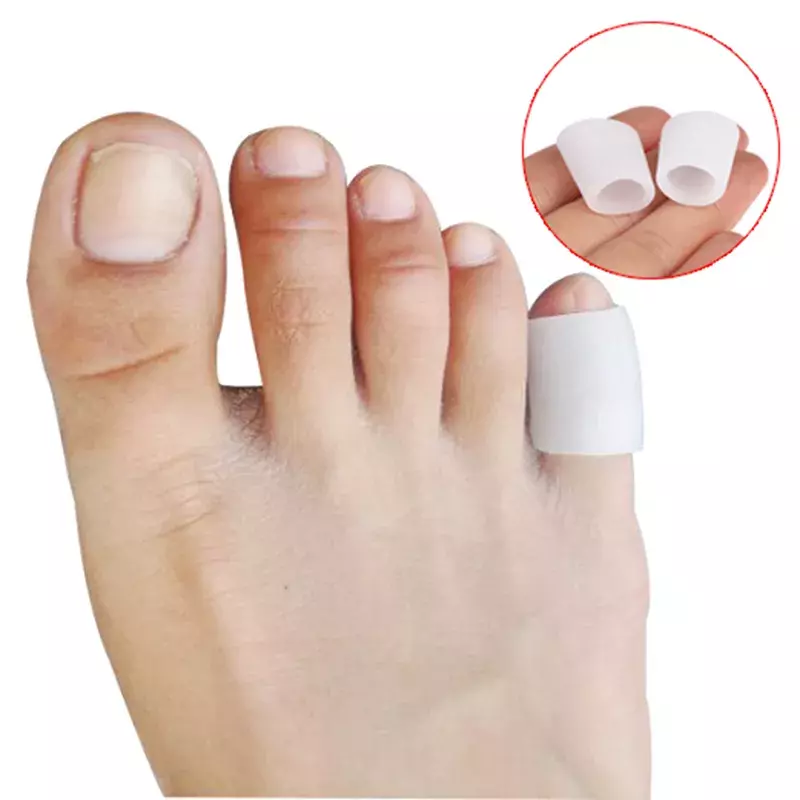 6pcs/lot Silicone Gel Little Toe Tube Corns Blisters Corrector Pinkie Protector Gel Bunion Toe Finger Protection Gel Sleeve