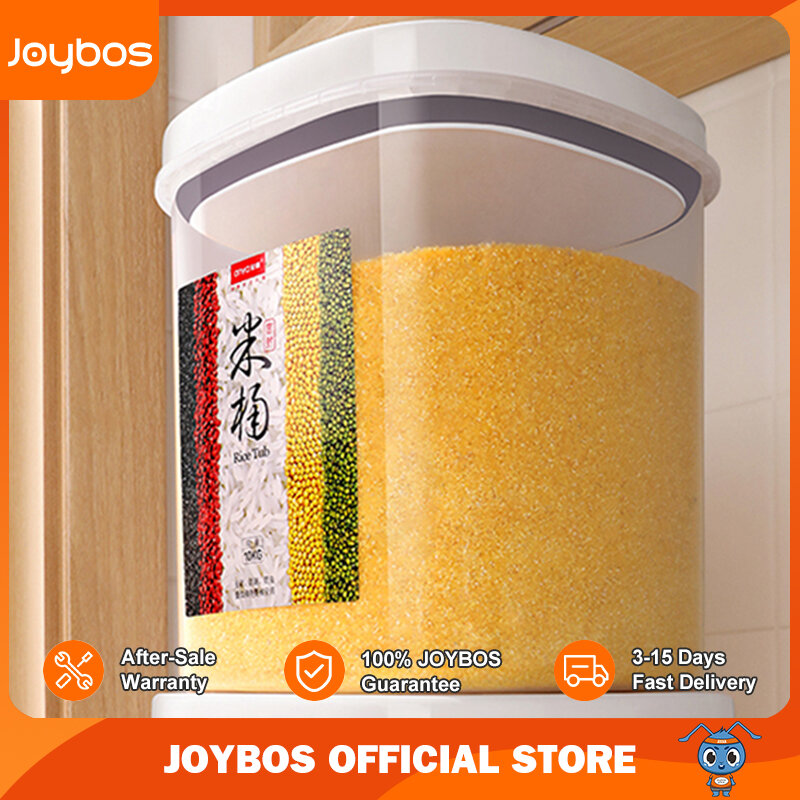 JOYBOS – Seau pour stockage de la farine, du riz et des nouilles, 10/20 Kg, réservoir domestique étanche aux insectes et à l'humidité, JBS53