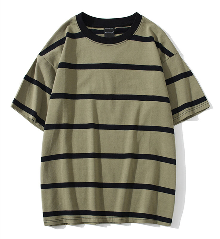 Aolamegs-Camiseta con estampado de bloques de Color para hombre, ropa de calle masculina, básica, sencilla, combina con todo, 3 colores opcionales
