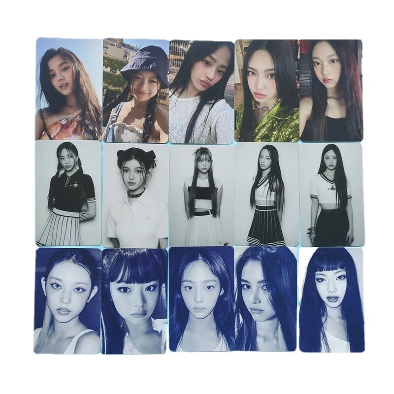 5 pçs/set atacado kpop novos jeans lomo cartão novo álbum de fotos impressão cartões coreano moda cartaz imagem fãs presentes coleção