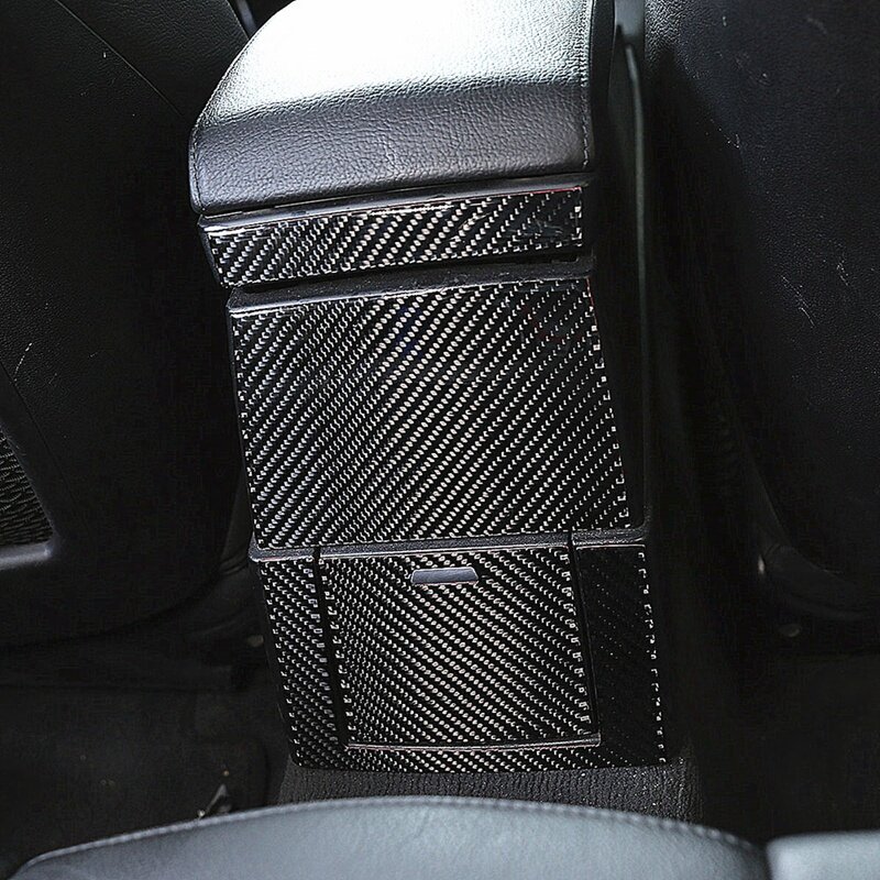 For BMW- X3 E83 2006-2010 Soft Carbon Fiber Rear Anti-Kick Panel Decorative Cover Trim Sticker Accessories