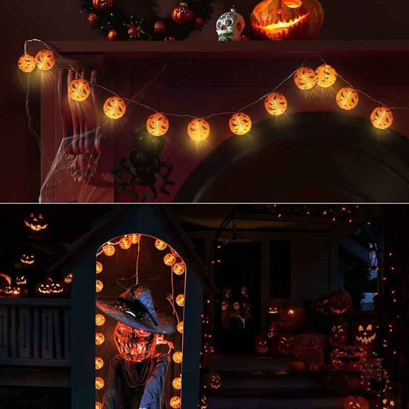 150cm 300cm halloween led luzes da corda portátil bat fantasma esqueletos luzes para casa barra fontes de festa de halloween