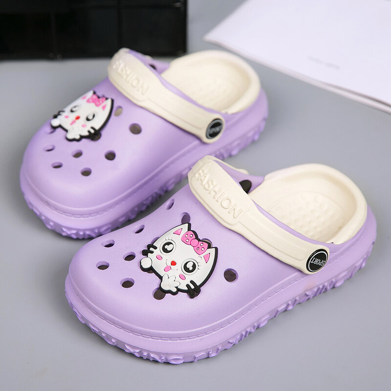 New 2022 Cute Clogs for Children Cartoon Sandals for Boy Girls kids Slipper Breathable