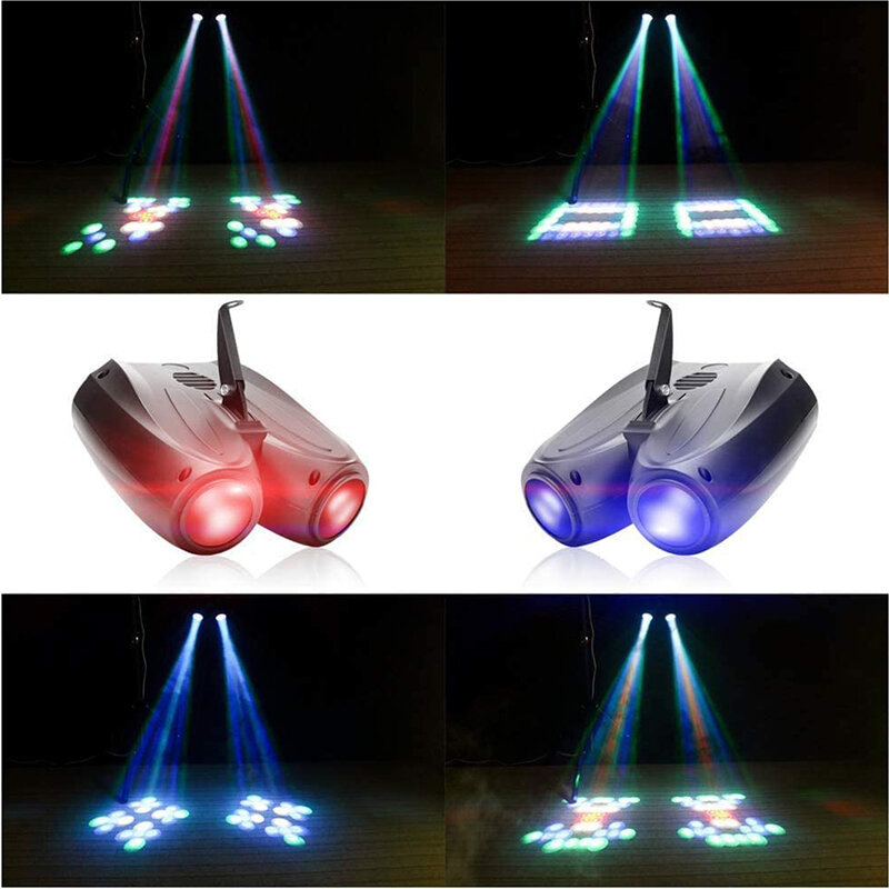 Stage DJ Lights 128 LED Pattern Sound Activated Party Light Moonflower Strobe Lighting Effect for Dance Club Wedding Disco Event