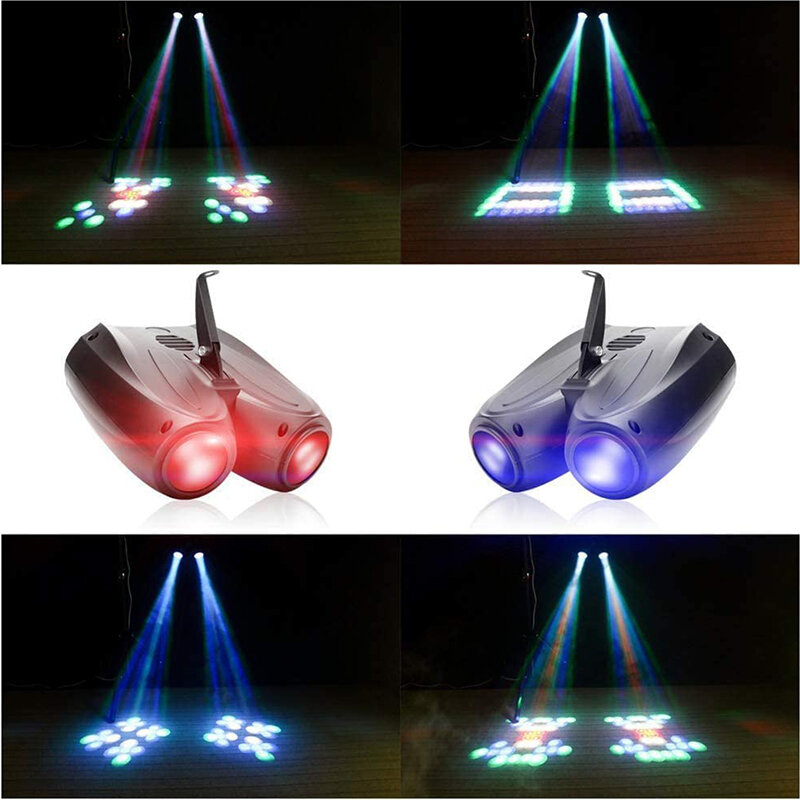 Lumières de scène DJ 128 LED, motif sonore, lumière de fête activée, effet stroboscopique, pour Club de danse, événement Disco de mariage