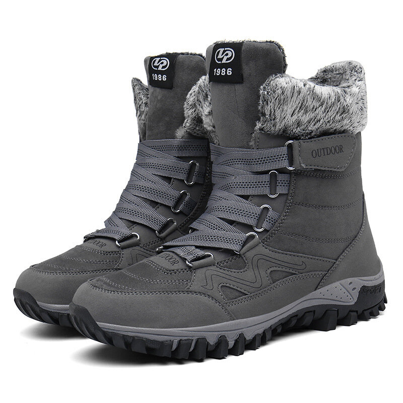 Botas de inverno botas de neve de inverno com pele quente super botas de neve homens de trabalho de inverno sapatos casuais tênis de combate militar botas de tornozelo feminino