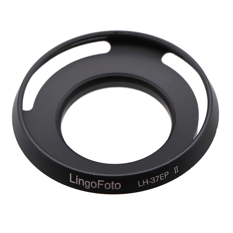 LH-37EPII capa de lente de metal preto para olympus m. zuiko lente de câmera digital bl4114b