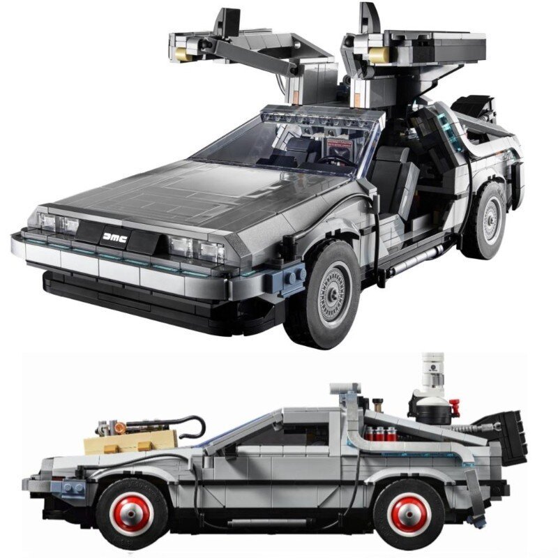 Back To The Future DeLoreaned รถแข่งของเล่น DMC-12 Time Machine 10300 Creative Expert Moc อิฐการวิเคราะห์ชุดบล็อกตัวต่อของเล่น