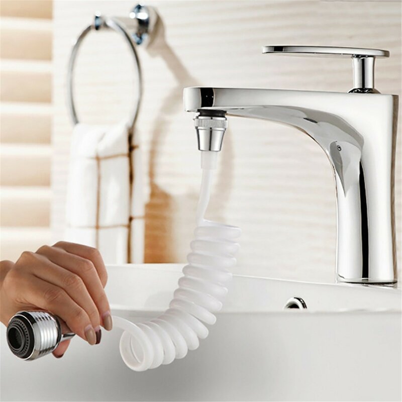 1pc Adjustable Kitchen Faucet Extension Tube Bathroom Extension Water Tap Water Filter Foam Kitchen Practical Faucet Accessories