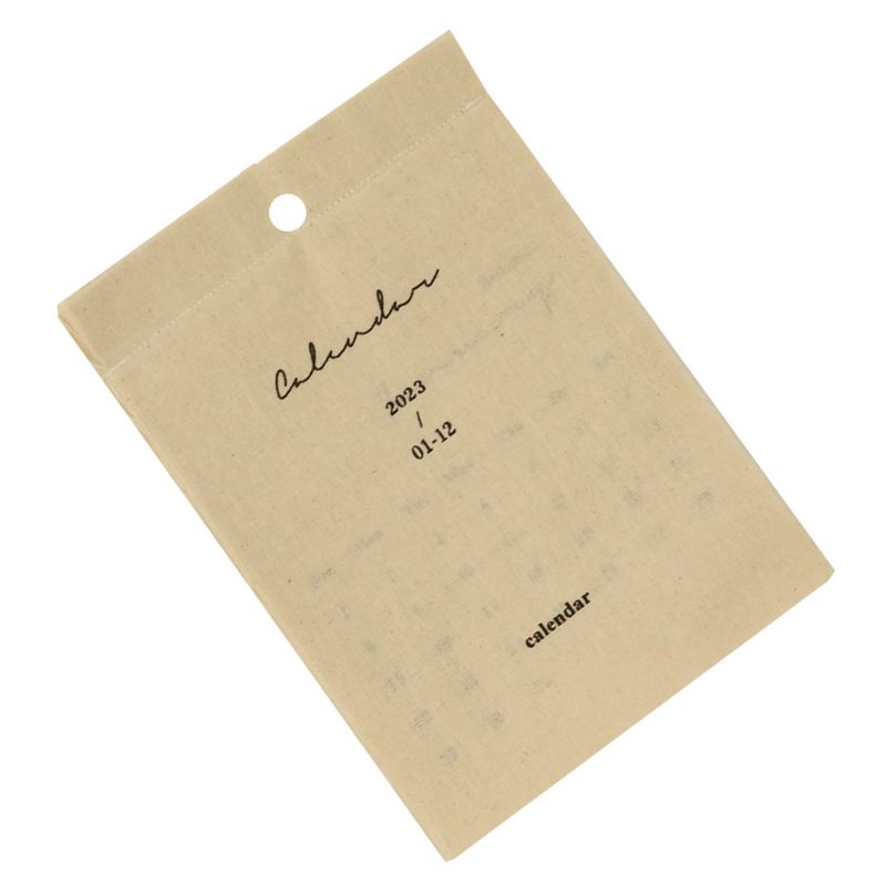 Calendario de pared 2023 colgante chino mensual calandra planificador diario algodón Lino Fondo Vintage 2022 Retro Planificación de tela