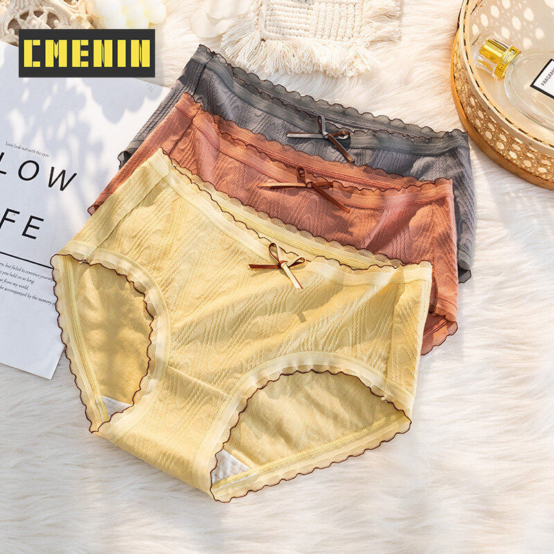 CMENIN 4Pcs Popular Women's Sexy Panties Lingerie Comfortable Ladies Underwear Lace Thongs Underpants Erotic MM2418