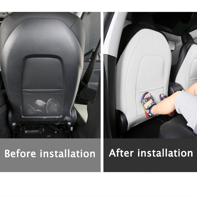 Voor Tesla Model 3 Model Y Kick Pad Mat Seat Cover Seat Back Anti Kick Pad Protector Kind Anti Vuile interieur Accessoires