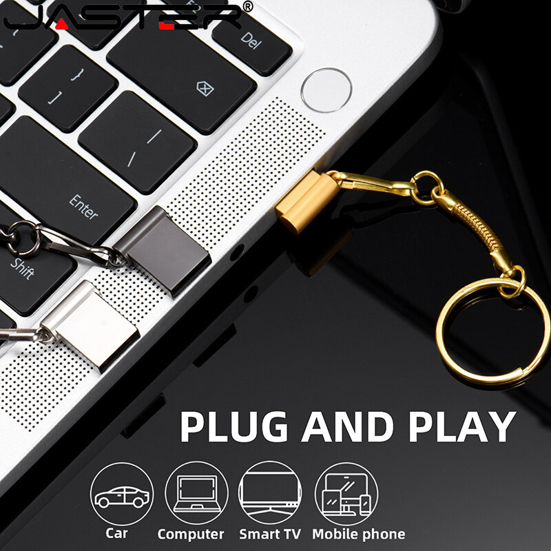 JASTER oltre 10 pezzi LOGO gratuito impermeabile Super Mini Metal USB Flash Drive 64GB 32GB 16GB 8GB 4GB memory stick pendrive u disk