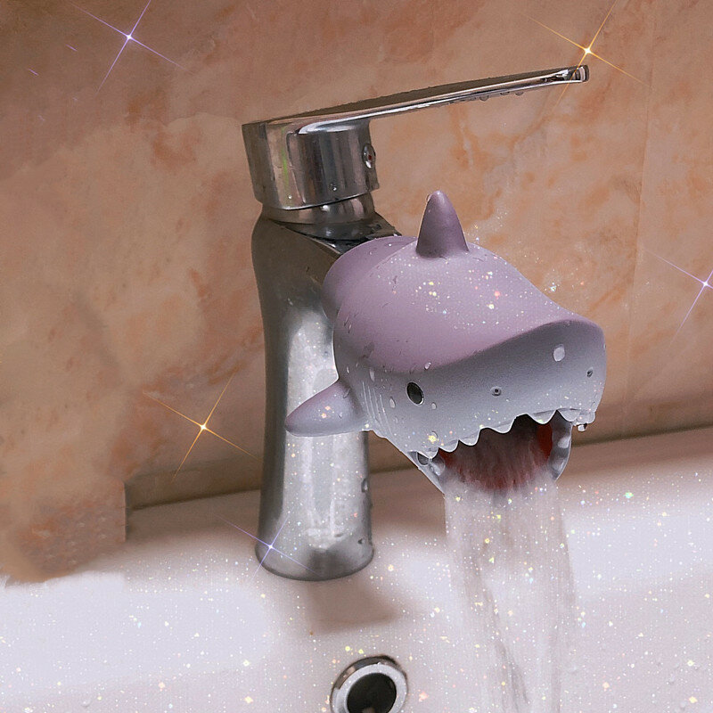 Shark-extensor de grifo para el fregadero, dispositivo de ahorro de agua, ayuda a los niños a lavarse las manos, accesorios de cocina y baño