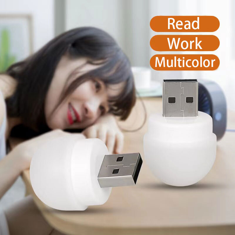 Lampa USB Plug komputer zasilanie mobilne ładowanie USB mała książka lampy LED ochrona oczu lampka do czytania małe okrągłe oświetlenie nocne