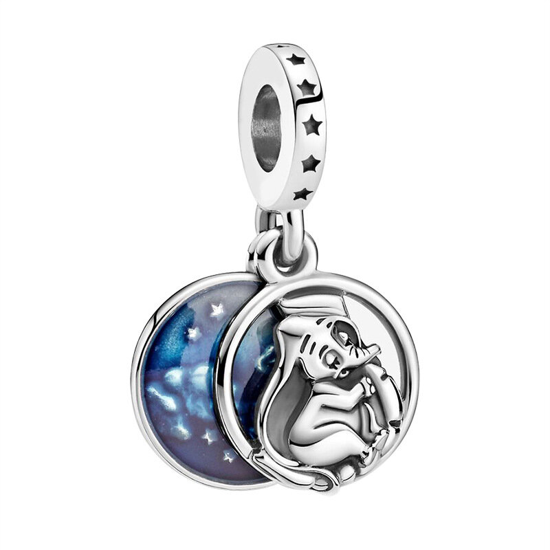 Abalorio de plata 2021 para pulsera Pandora, accesorio de plata 925, bonito elefante, colgante, Original, 925