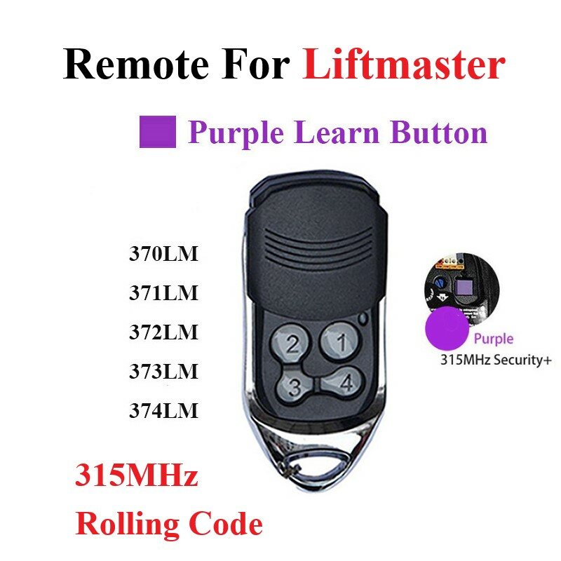 Transmetteur portatif pour LiftMaster, télécommande de porte de Garage, artisan, 370LM 371LM 372LM 373LM, 315MHz