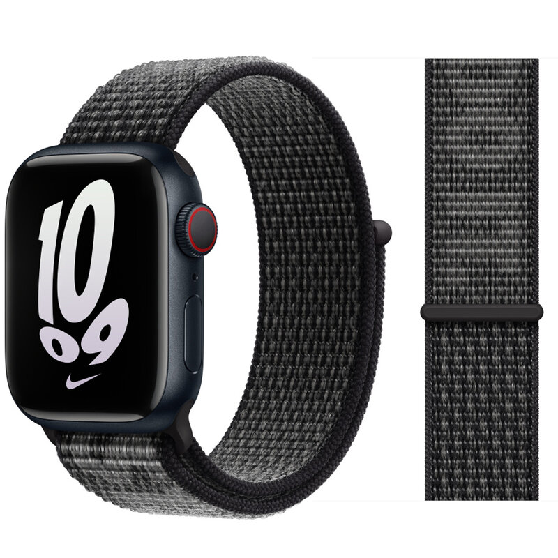 Nylon Loop Strap Voor Apple Horloge Band 45Mm 44Mm 42Mm Vrouw 40Mm 41Mm 38Mm armband Horlogeband Iwatch Serie 7 6 5 Se Accessoires
