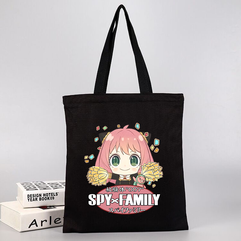 Anime Spy X Family Girls Tote Bag Supermarket Shopping Bag Reusable Canvas Tote Bag Ladies Tote Bag