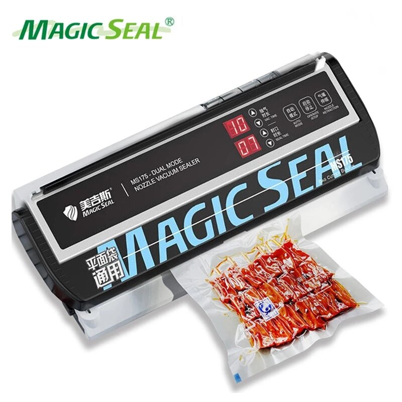 Вакуумный упаковщик MAGIC SEAL MS175, Профессиональная упаковочная машина для пищевых продуктов, лучший домашний пластиковый пакет