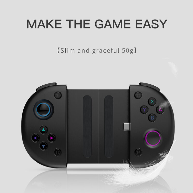 Extendable Type C Game Controller Phone Holder Gamepad Joystick Lightweight Game Playing Elements for 6.68 inch