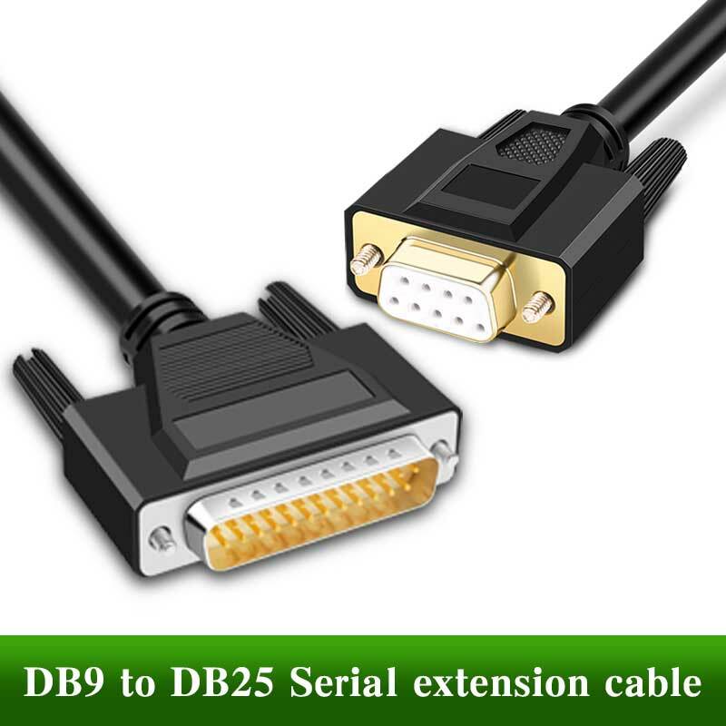 Conector de Cable de datos RS232 de 9 pines a 25 pines, conector de puerto serie DB9/DB25 a puerto paralelo, Conector de conexión de ordenador, impresora de tickets, 1 ud.