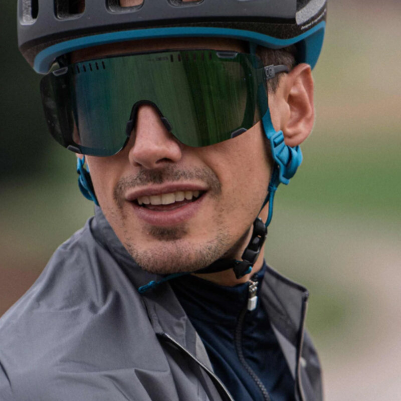 POC Kacamata Hitam Bersepeda Gunung Melahap Kacamata Surya Berkendara Sepeda Luar Ruangan Pria Kacamata Sepeda Jalan Olahraga dengan 4 Lensa