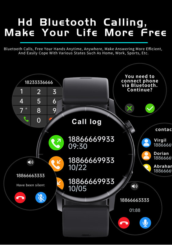 CZJW Smartwatch สมาร์ทวอท์ช2022ใหม่เลือดกลูโคสทดสอบสายรัดข้อมือฟิตเนสอุณหภูมิ AI Voice สุขภาพวัดสำหรับ Android ...