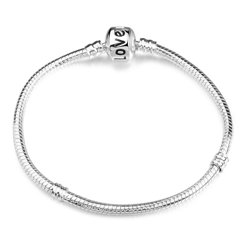 2022 NEUE Qualität Silber Schlange Kette Feine Pandora Armband 925 Fit Europäischen Authentische Charme Armband für Frauen DIY Schmuck Machen