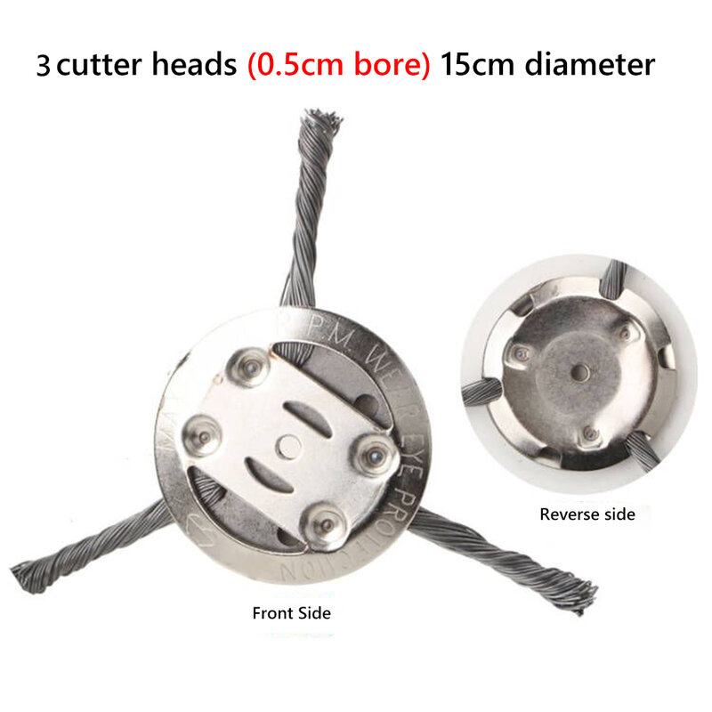 3/6 Head Steel Wire Grass Trimmer Head Lawn Mower Grass BrushCutter Dust Removal Weeding Plate Swing Metal Blade for Garden Tool