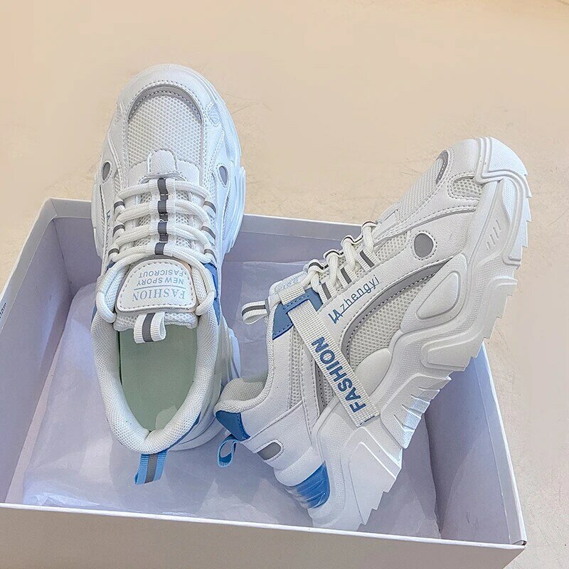 Chaussures de sport décontractées pour papa, souliers tendance pour hommes et femmes avec planche blanche rehaussante, nouvelle collection printemps 2023