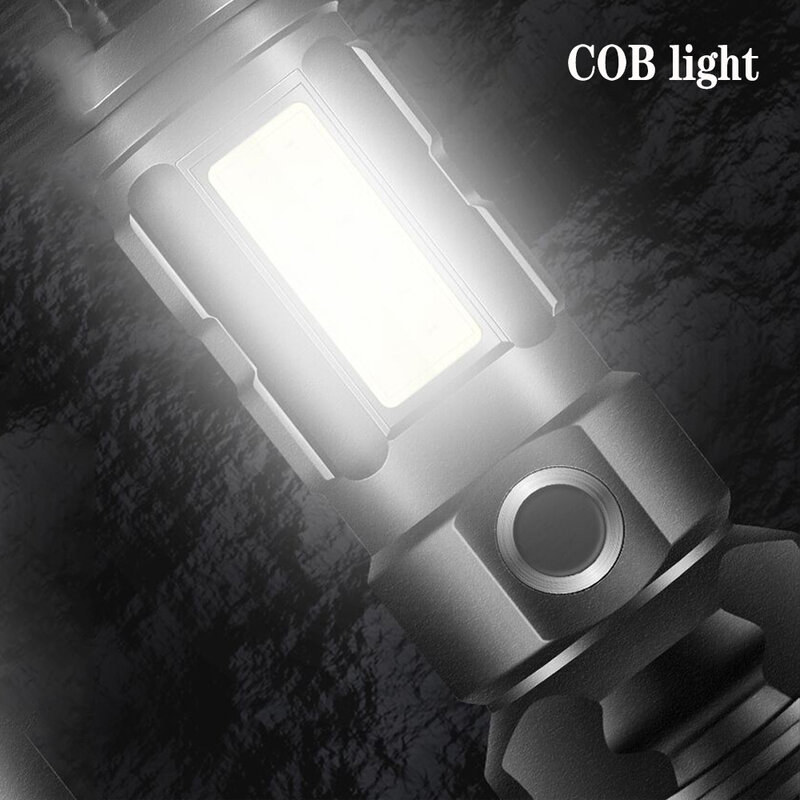 سوبر قوية مصباح ليد جيب XHP50 cob التكتيكية الشعلة USB قابلة للشحن Linterna قوة البنك فائقة مشرق فانوس التخييم