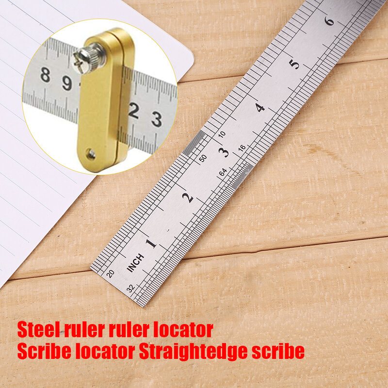 Measurement Height Limit Gauge Tools Steel Ruler Locking Block Woodworking Loose Thread Locator Carpenter DIY Tool